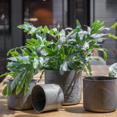 Bloempot Celine | Artstone planter | Artstone pot | Artstoneplanter | Bloempot met drainagesysteem | bloempot met waterfeesysteem | Hangpot | Eco bloempot | ecopot